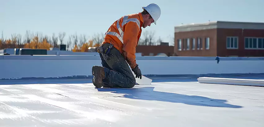 Flat Roof Drain Installation in Evanston